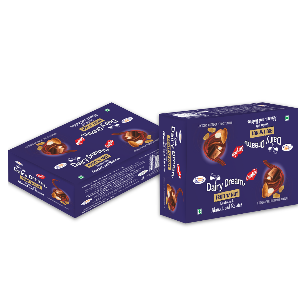 Campco Dairy Dream Fruit & Nut Chocolate – 40g × 10 Pieces