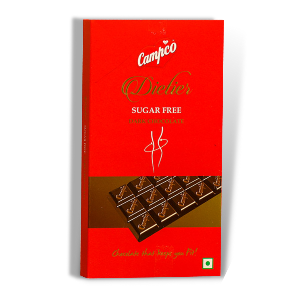 Campco Dieter Sugar-Free Dark Chocolate – 50g × 10 Pieces