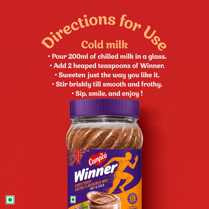 Campco Winner Cocoa Beverage Mix 400g Jar MRP 180/-