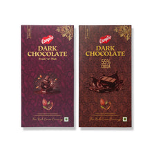 CAMPCO Dark Chocolate Combo Pack - 2 x Fruit 'n' Nut + 2 x 55% Cocoa (4 x 150g)