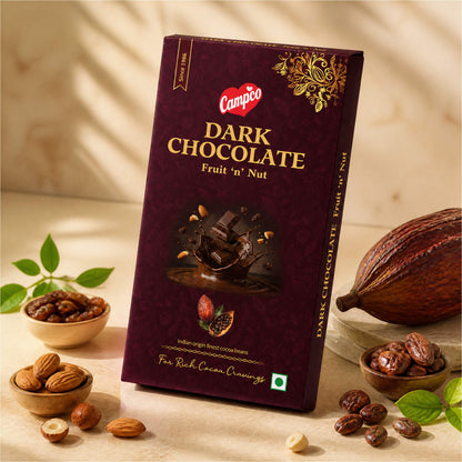CAMPCO Dark Chocolate Fruit 'n' Nut - Pack of 4 (4 x 150g)