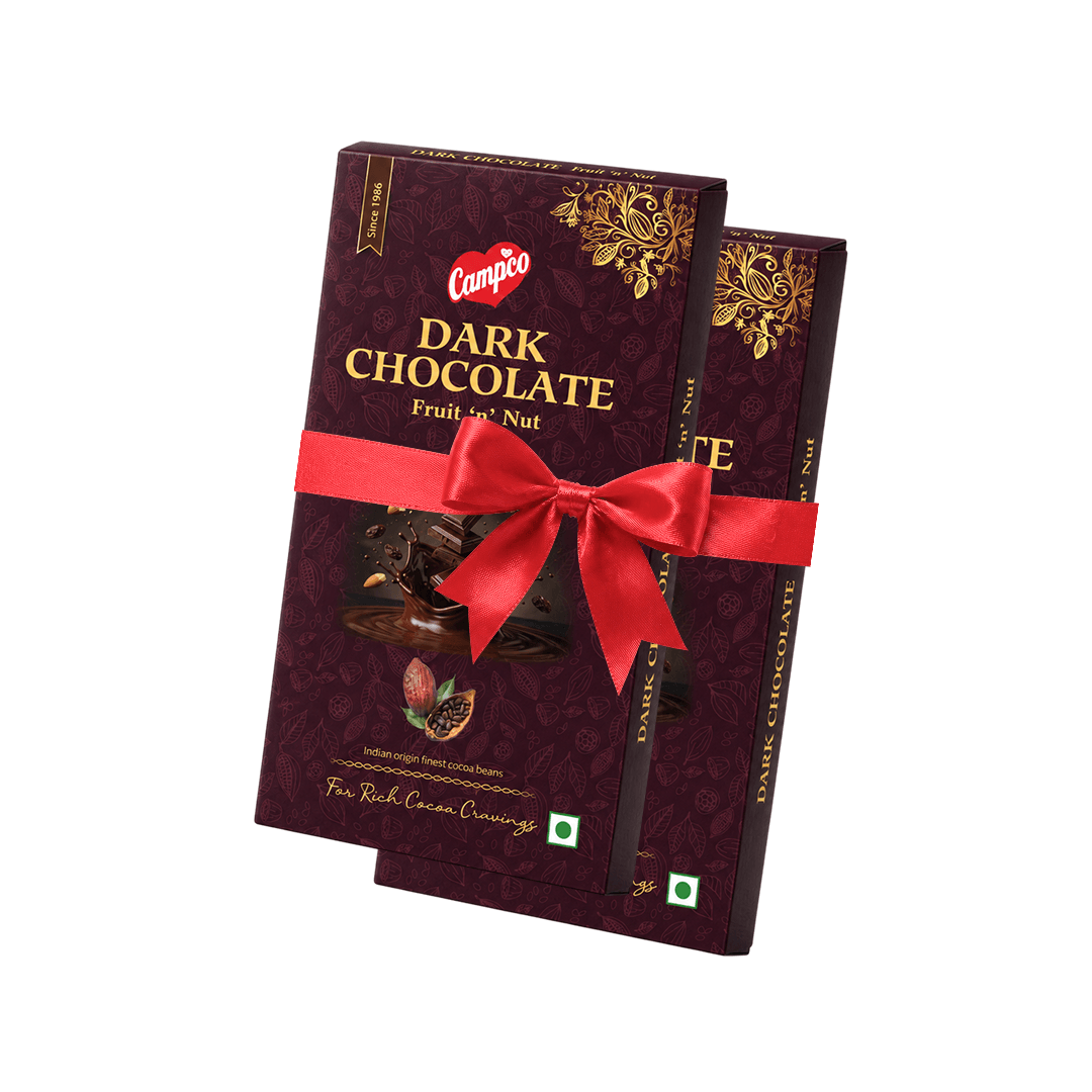 CAMPCO Dark Chocolate Fruit 'n' Nut - Pack of 2 (2 x 150g)