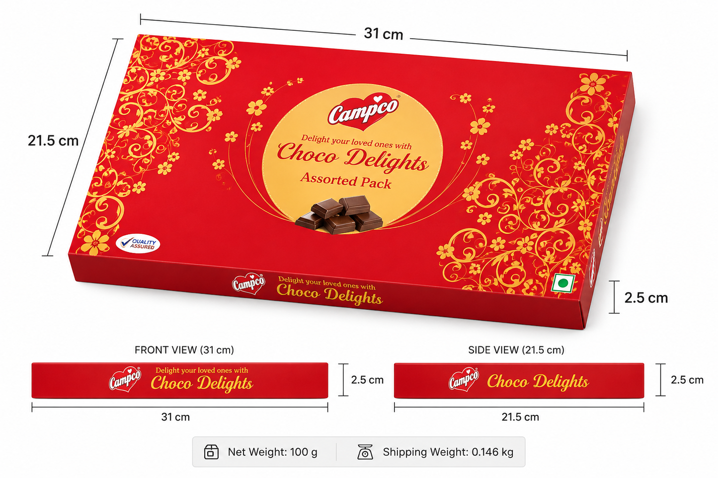 Campco Choco Delights Gift Box (MRP 100)
