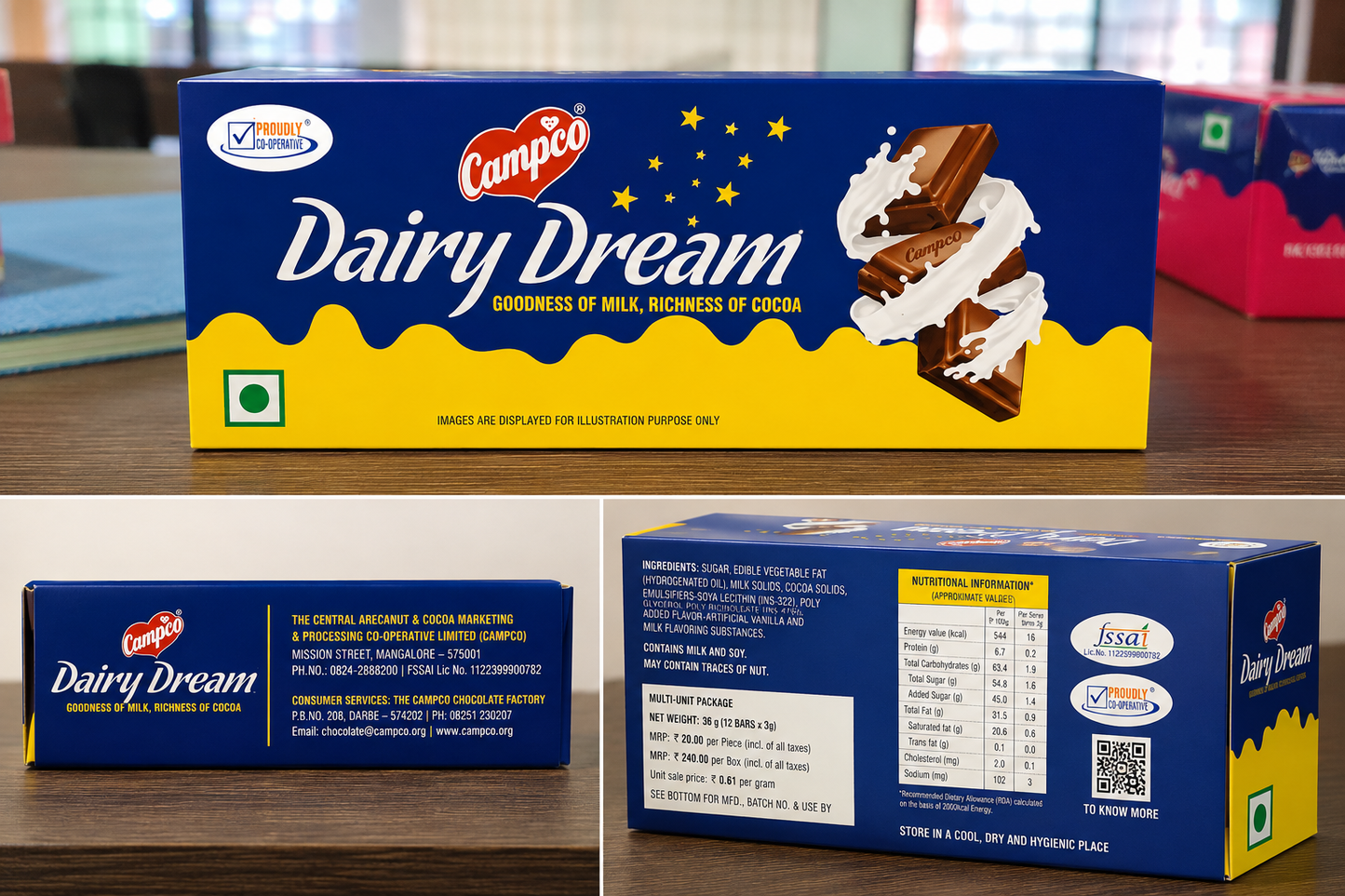 CAMPCO Dairy Dream Milk Chocolate – 33g × 12 Pieces