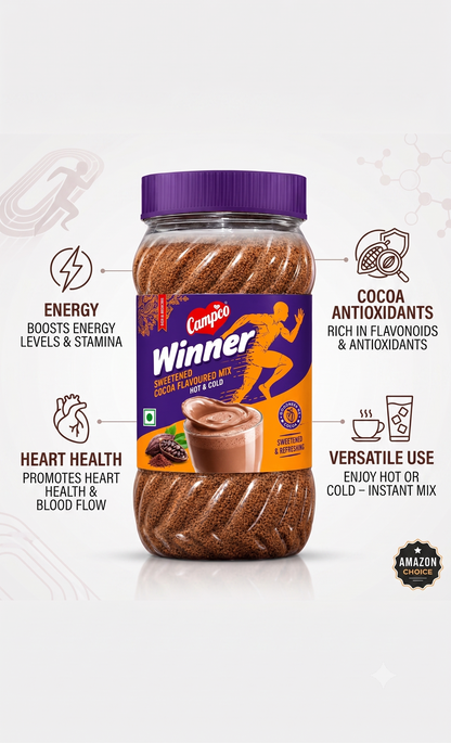 Campco Winner Cocoa Beverage Mix 400g Jar MRP 180/-