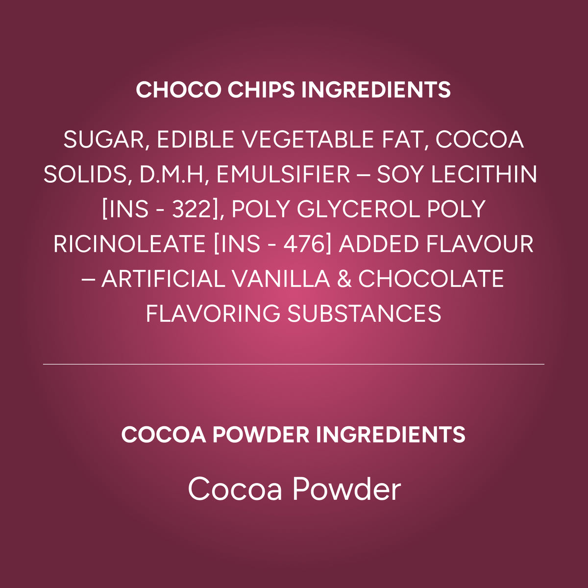 CAMPCO Dark Compound Chocochips 1 kg & Cocoa Powder 80 g Combo
