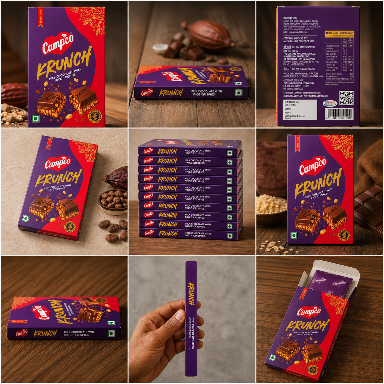 Campco Krunch – 50g × 10 Pieces (MRP 800)